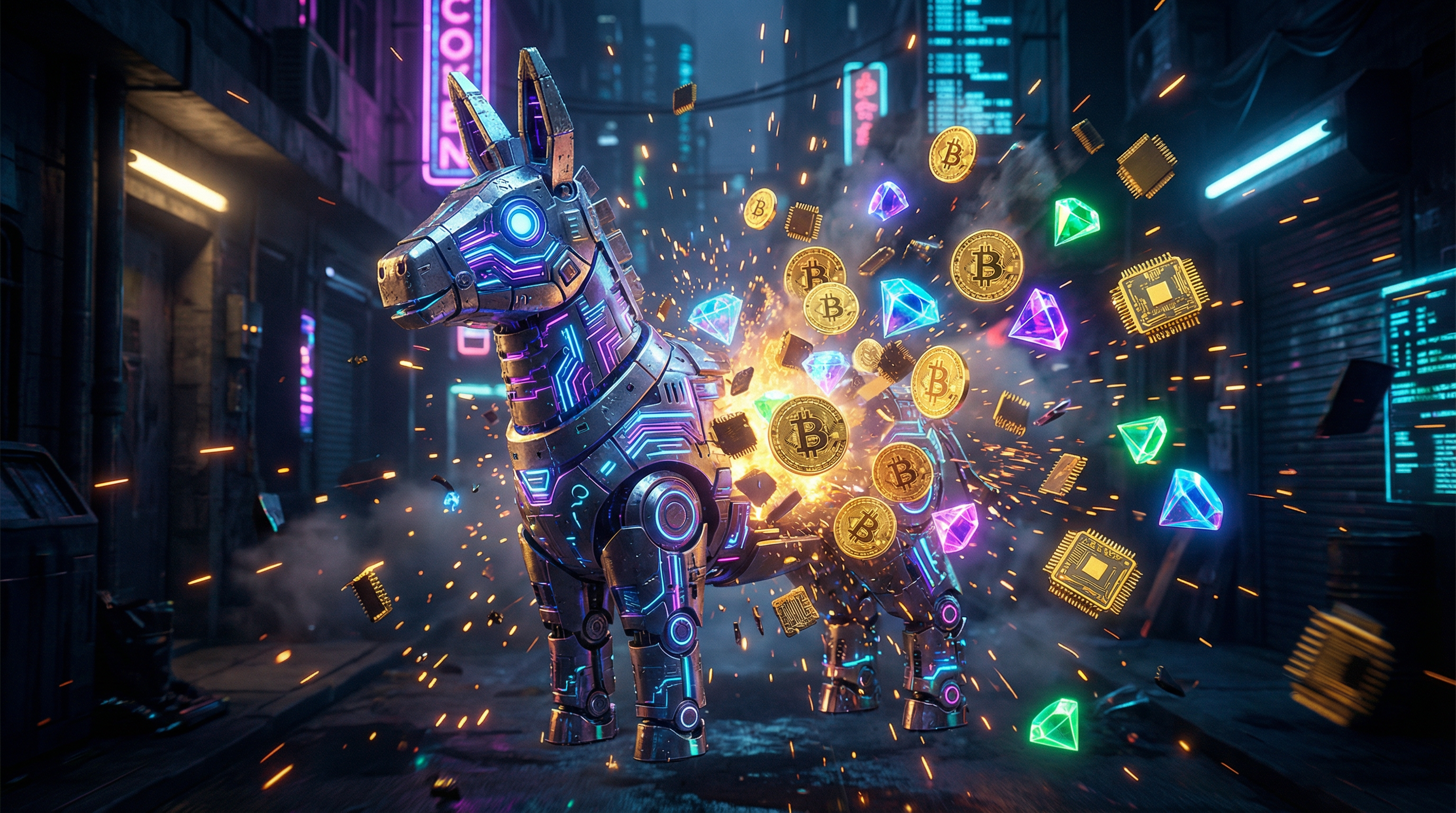 Piñata Explosion Glitch Art