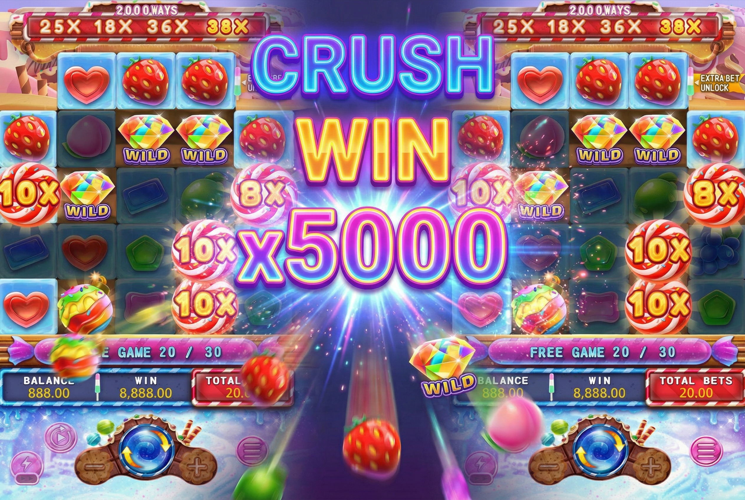 2000 Ways Mechanic Visualization on Slot Grid