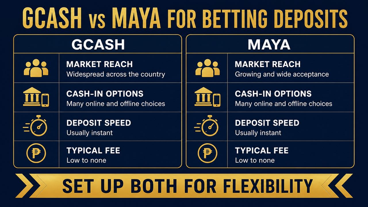 GCash vs Maya comparison for World Cup 2026 betting deposits in the Philippines