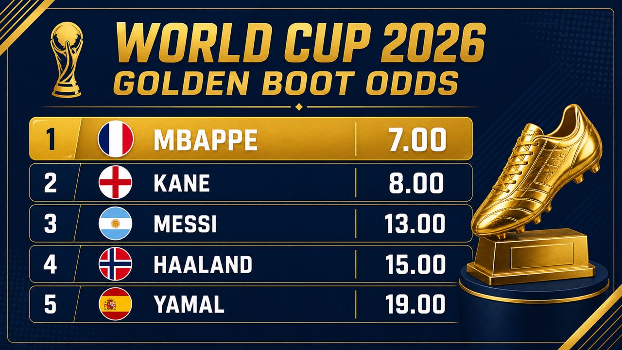 World Cup 2026 Golden Boot odds comparison: Mbappe, Kane, Messi, Haaland, Yamal
