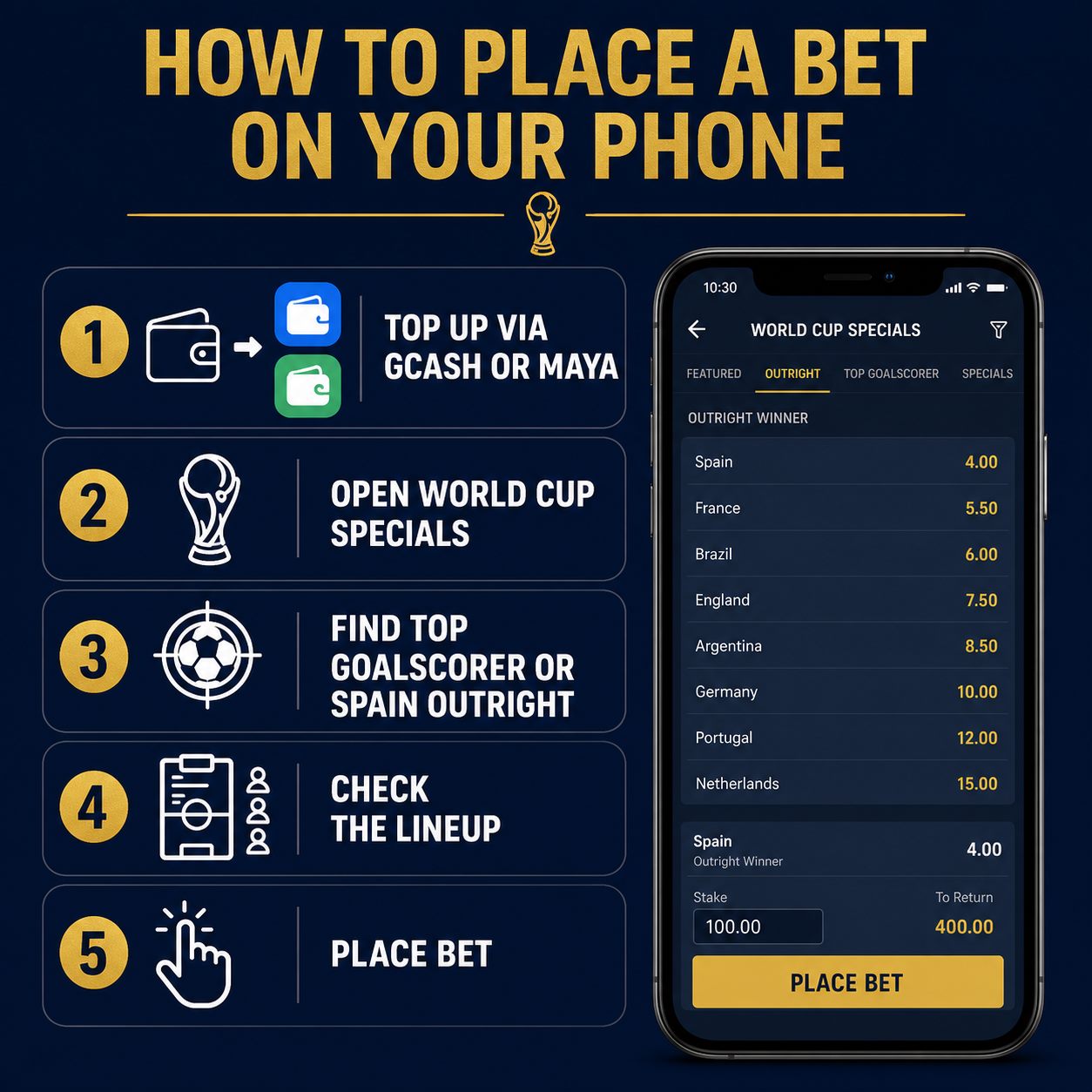 How to bet on Yamal or Spain at FalconPlay via GCash step by step