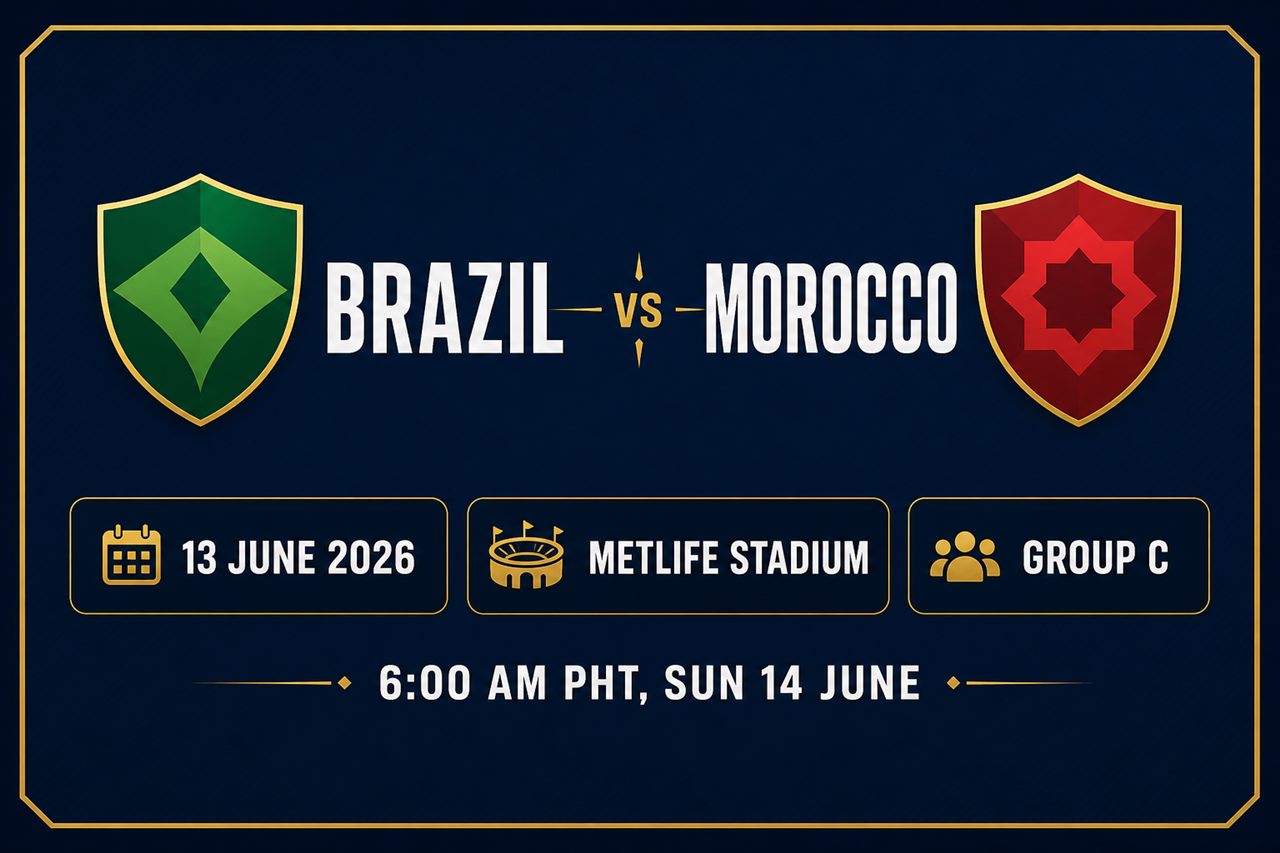 Brazil vs Morocco fixture card: 13 June, MetLife Stadium, 6am Philippine time on 14 June, Group C