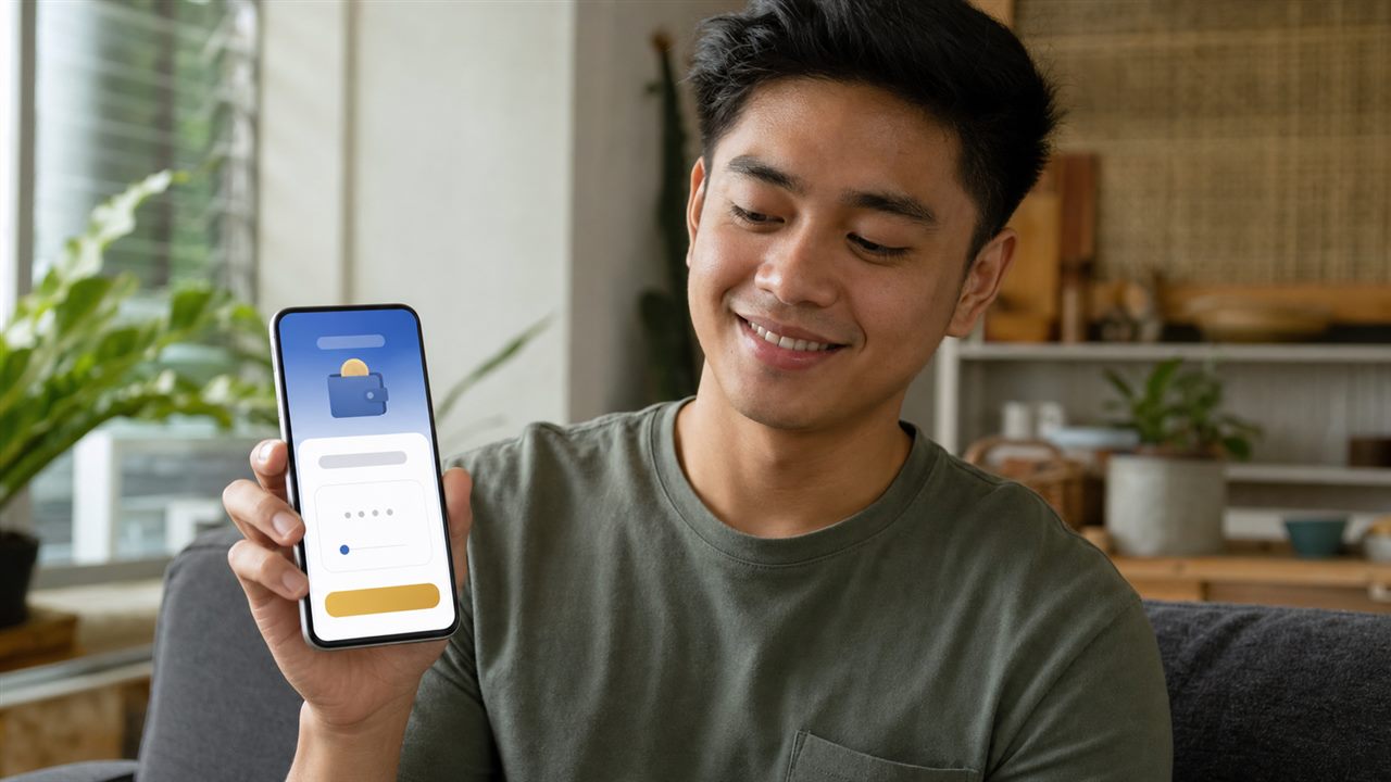 A Filipino player funding a FalconPlay account with a mobile e-wallet