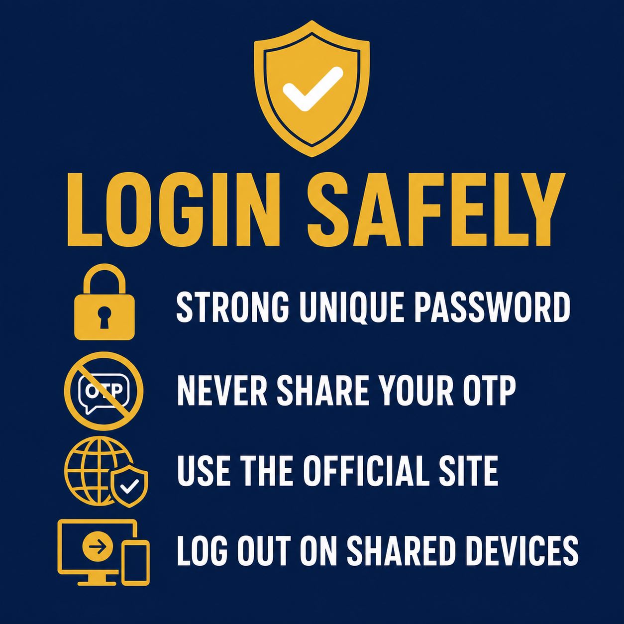 Safety habits for logging in to a FalconPlay account